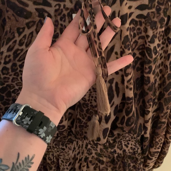 Leopard Print Ruffle Dress - Picture 2 of 3